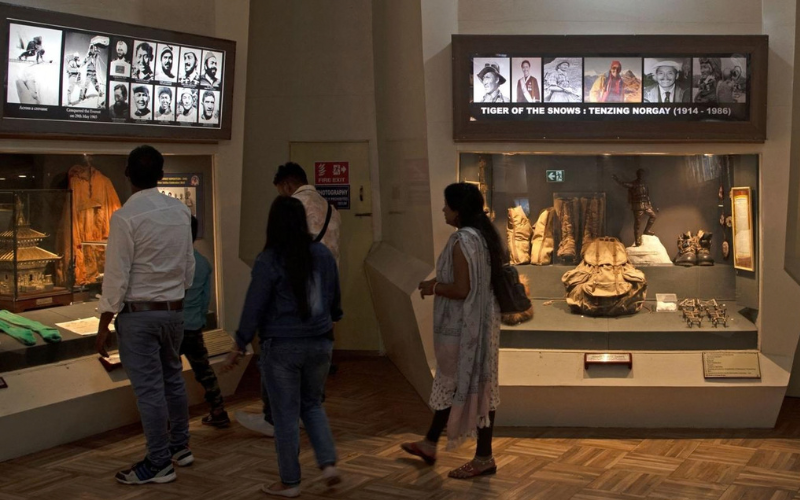 HMI museum and mountaineering exhibits.